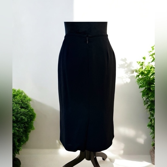 Anne Klein Classic Black Midi Skirt - Picture 2 of 4